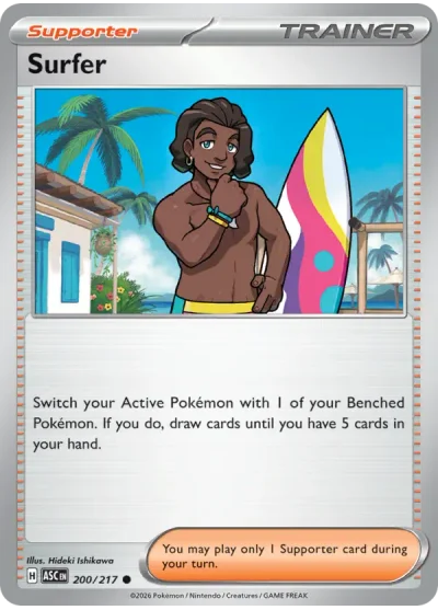 Surfer 200 Ascended Heroes Pokemon Card