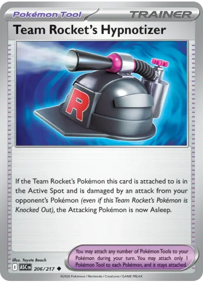 Team Rocket's Hypnotizer 206 Ascended Heroes Pokemon Card