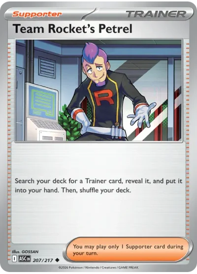 Team Rocket's Petrel 207 Ascended Heroes Pokemon Card