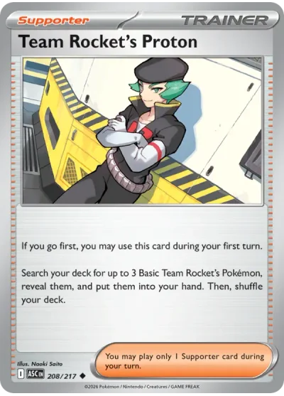 Team Rocket's Proton 208 Ascended Heroes Pokemon Card