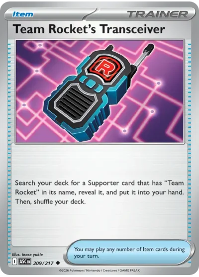 Team Rocket's Transceiver 209 Ascended Heroes Pokemon Card