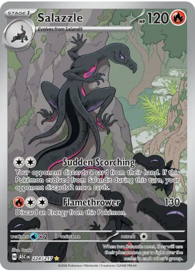 Salazzle 224 Ascended Heroes Pokemon Card