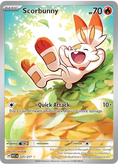 Scorbunny 225 Ascended Heroes Pokemon Card
