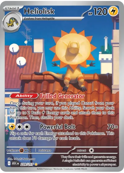 Heliolisk 229 Ascended Heroes Pokemon Card