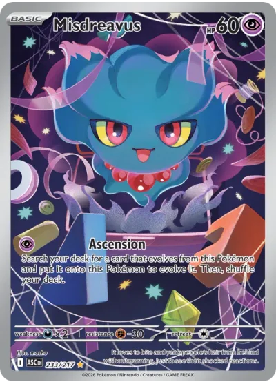 Misdreavus 233 Ascended Heroes Pokemon Card