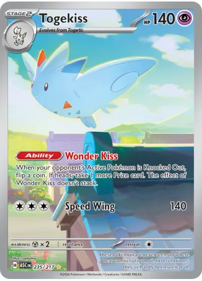Togekiss 235 Ascended Heroes Pokemon Card