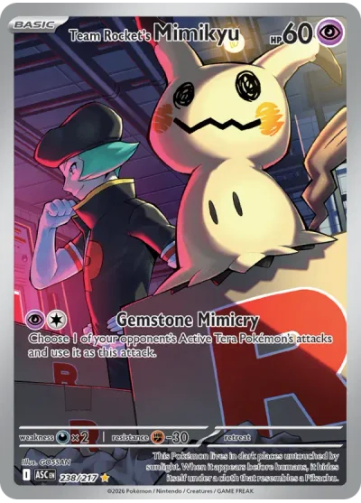 Team Rocket's Mimikyu 238 Ascended Heroes Pokemon Card