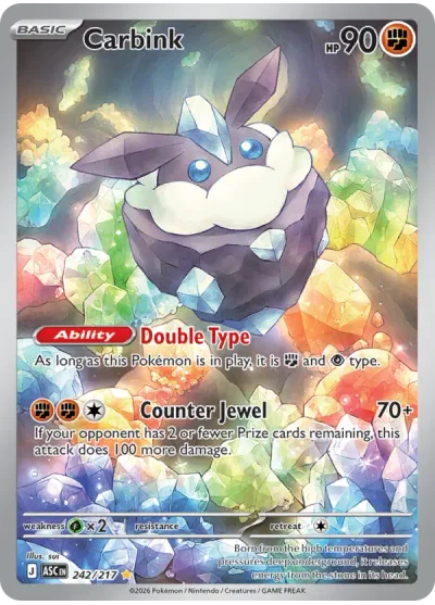 Carbink 242 Ascended Heroes Pokemon Card