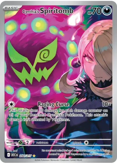 Cynthia's Spiritomb 244 Ascended Heroes Pokemon Card