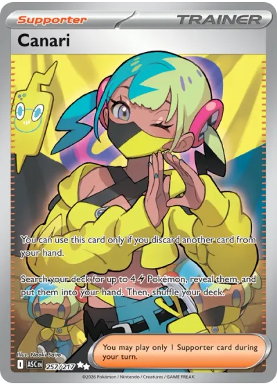 Canari 257 Ascended Heroes Pokemon Card