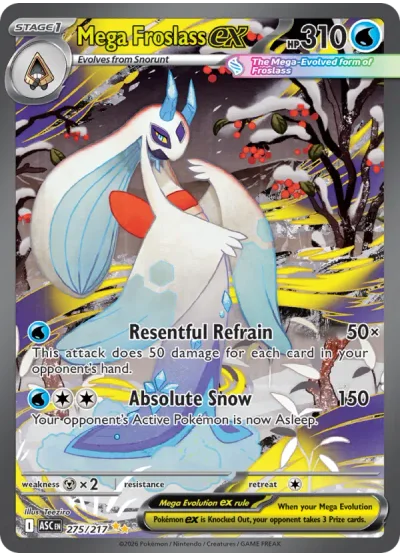 Mega Froslass ex 275 Ascended Heroes Pokemon Card