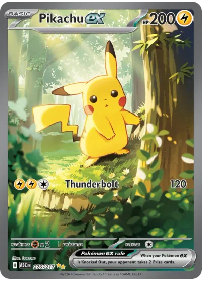 Pikachu ex 276 Ascended Heroes Pokemon Card