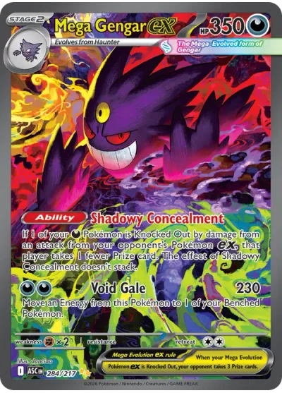 Mega Gengar ex 284 Ascended Heroes Pokemon Card
