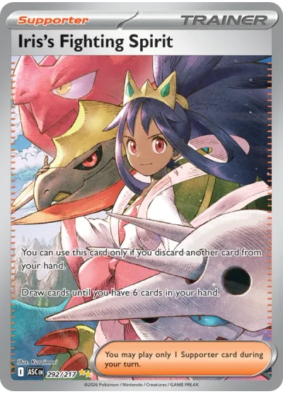 Iris's Fighting Spirit 292 Ascended Heroes Pokemon Card