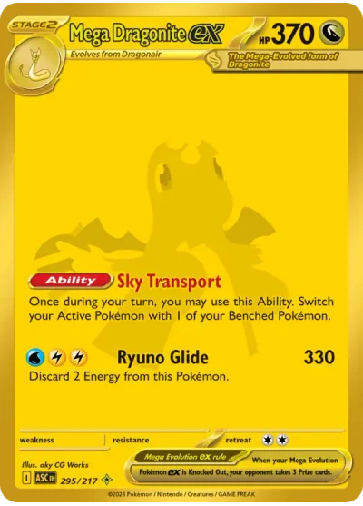 Mega Dragonite ex 295 Ascended Heroes Pokemon Card