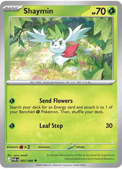 Shaymin 003 Perfect Order (ME3) Pokemon Card
