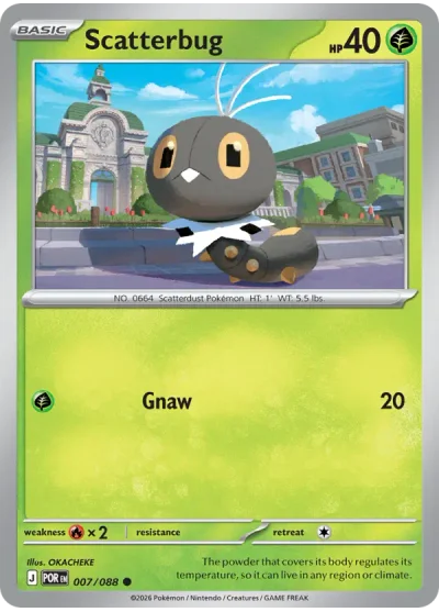 Scatterbug 007 Perfect Order (ME3) Pokemon Card