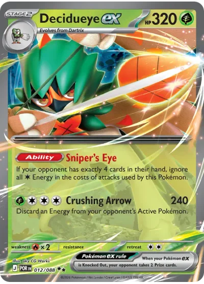 Decidueye ex 012 Perfect Order (ME3) Pokemon Card