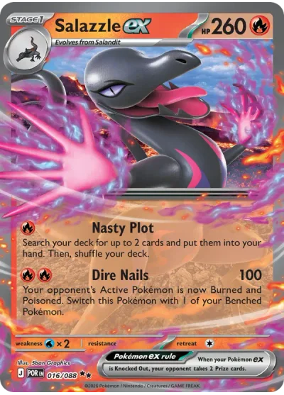 Salazzle ex 016 Perfect Order (ME3) Pokemon Card