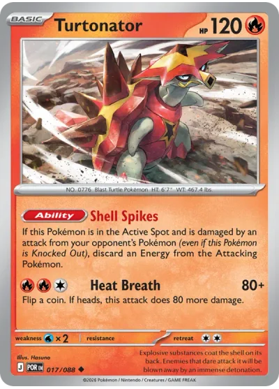 Turtonator 017 Perfect Order (ME3) Pokemon Card