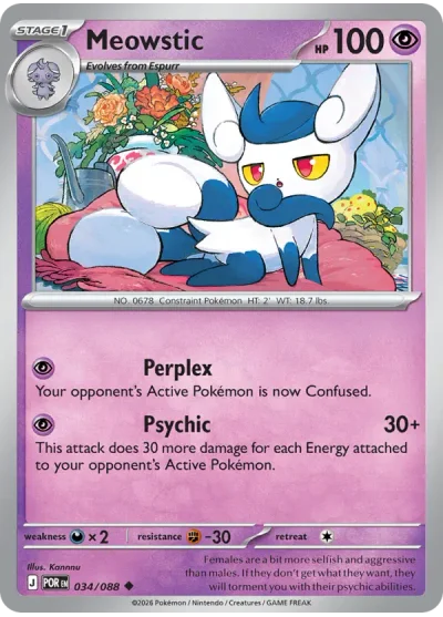 Meowstic 034 Perfect Order (ME3) Pokemon Card