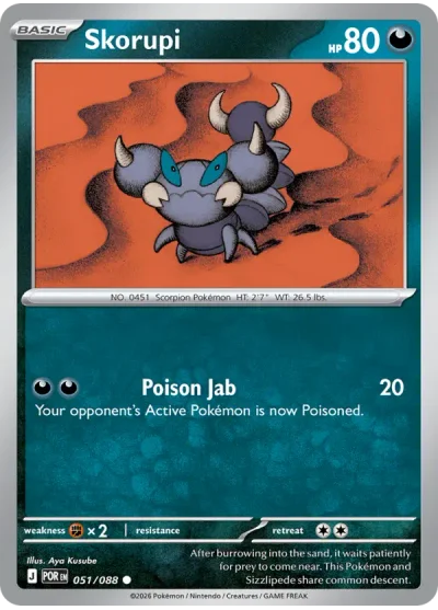 Skorupi 051 Perfect Order (ME3) Pokemon Card