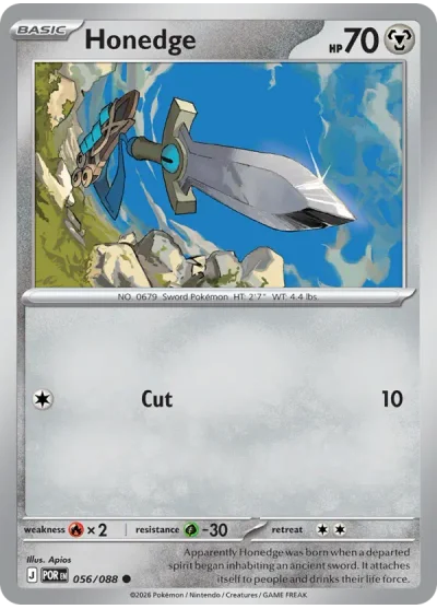 Honedge 056 Perfect Order (ME3) Pokemon Card