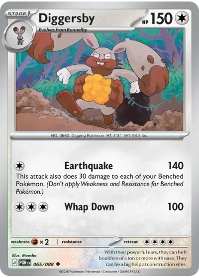 Diggersby 065 Perfect Order (ME3) Pokemon Card