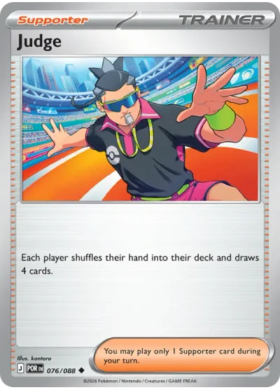 Judge 076 Perfect Order (ME3) Pokemon Card