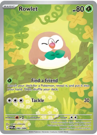 Rowlet 090 Perfect Order (ME3) Pokemon Card