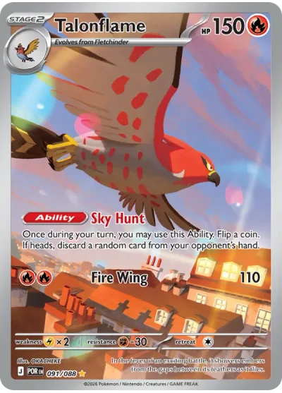 Talonflame 091 Perfect Order (ME3) Pokemon Card