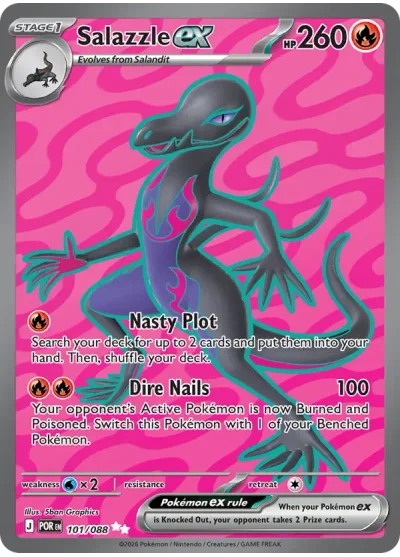 Salazzle ex 101 Perfect Order (ME3) Pokemon Card