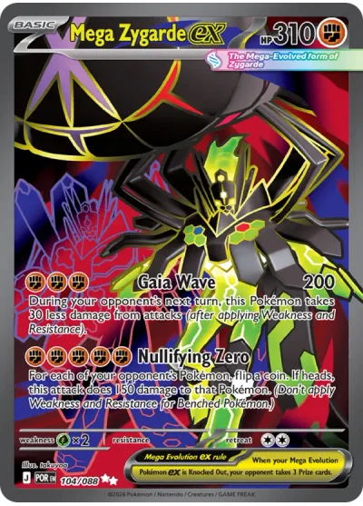 Mega Zygarde ex 104 Perfect Order (ME3) Pokemon Card
