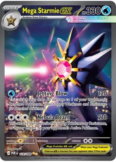 Mega Starmie ex 118 Perfect Order (ME3) Pokemon Card