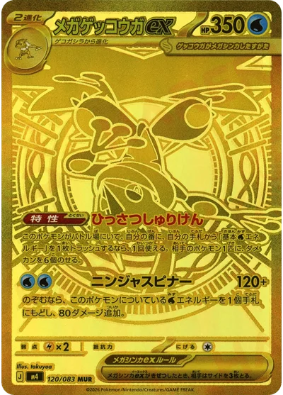 Mega Greninja ex 120 Chaos Rising Pokemon Card