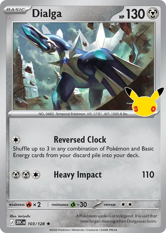 Dialga 103 30th Celebration (ME55) Pokemon Card