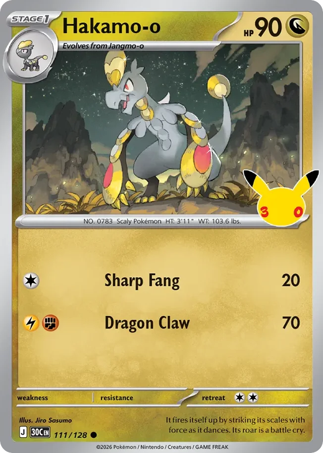 Hakamo-o 111 30th Celebration (ME55) Pokemon Card