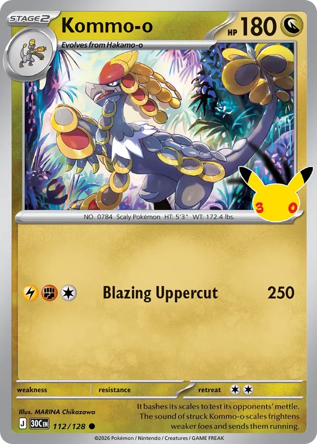 Kommo-o 112 30th Celebration (ME55) Pokemon Card