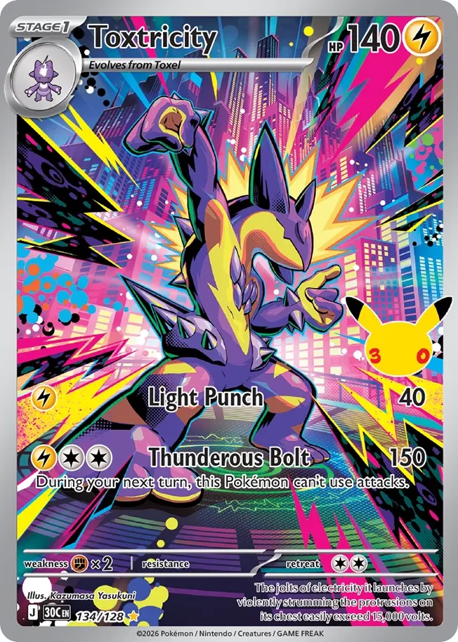 Toxtricity 134 30th Celebration (ME55) Pokemon Card