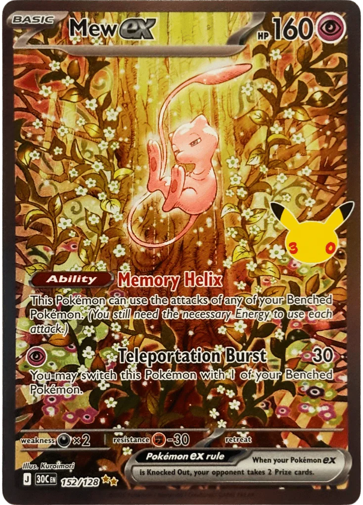 Mew ex 152 30th Celebration (ME55) Pokemon Card