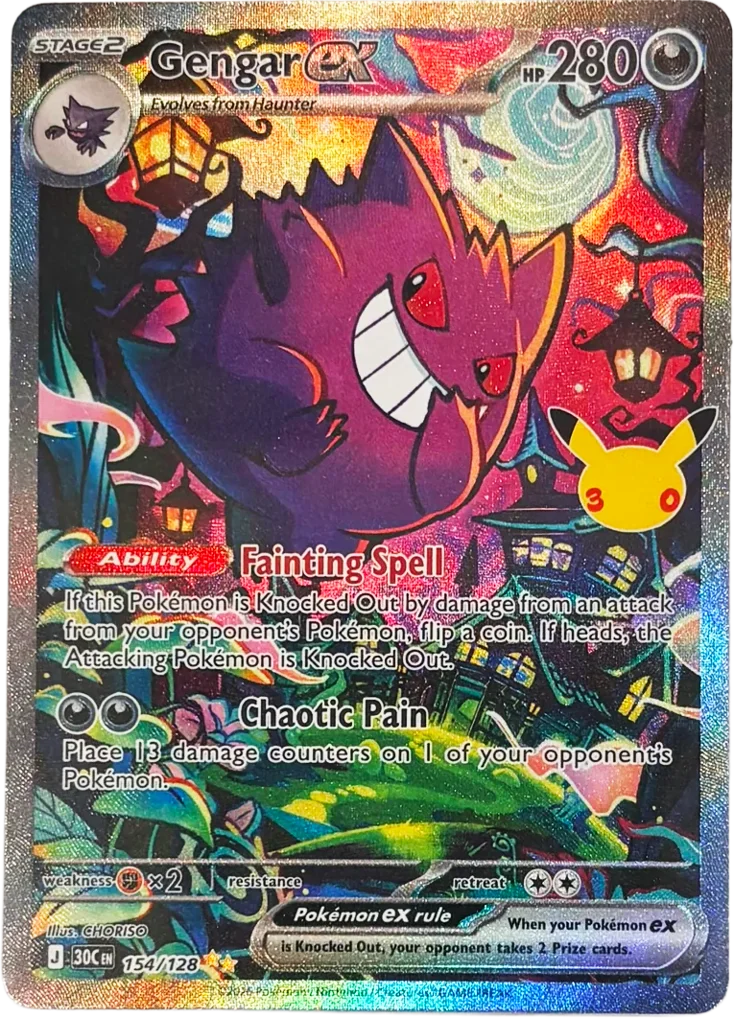 Gengar ex 154 30th Celebration (ME55) Pokemon Card