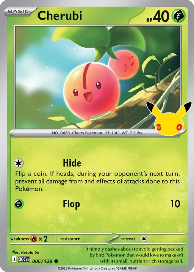 Cherubi 006 30th Celebration (ME55) Pokemon Card