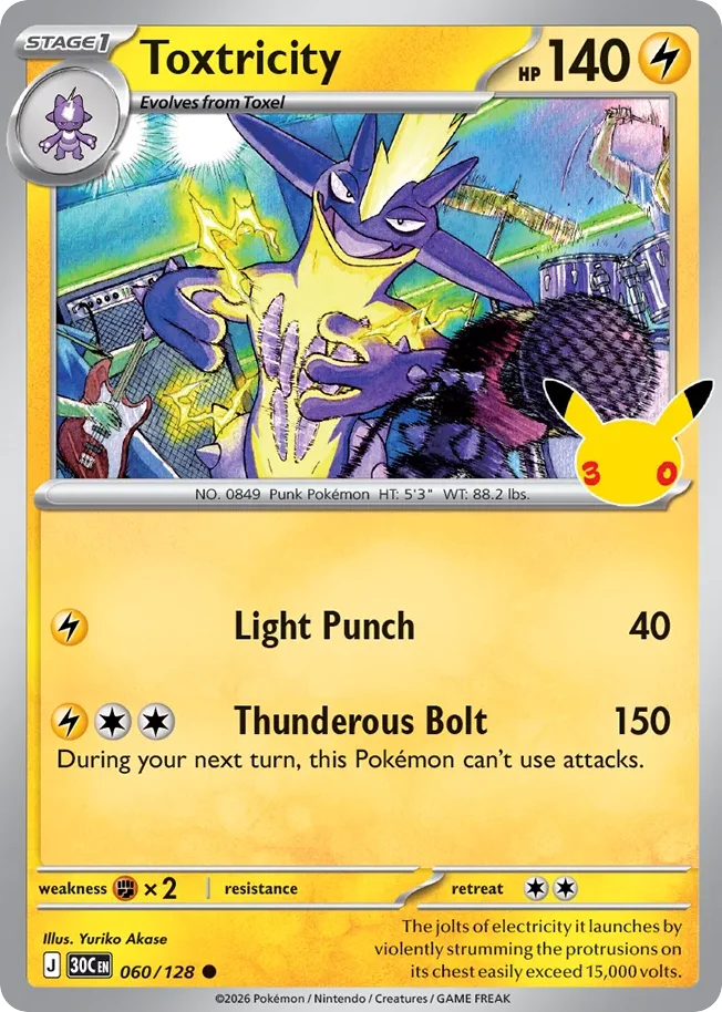 Toxtricity 060 30th Celebration (ME55) Pokemon Card