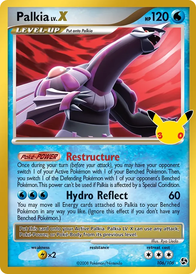 Palkia LV.X 106p 30th Celebration (ME55) Pokemon Card