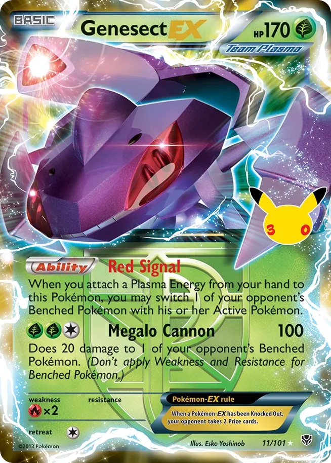 Genesect-EX 11g 30th Celebration (ME55) Pokemon Card