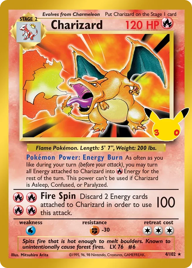 Charizard 004 30th Celebration (ME55) Pokemon Card