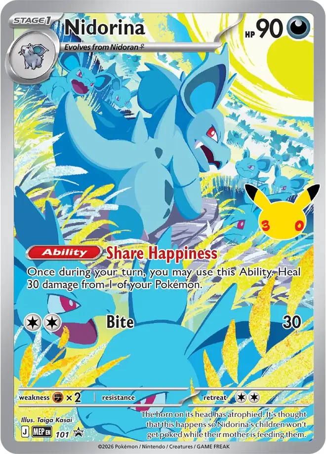 Nidorina MEP101 30th Celebration Promos (MEP) Pokemon Card
