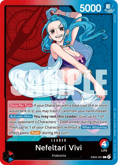 Nefeltari Vivi 001 EB03 One Piece TCG Card