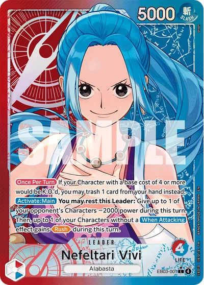 Nefeltari Vivi (altArt) 001 EB03 One Piece TCG Card