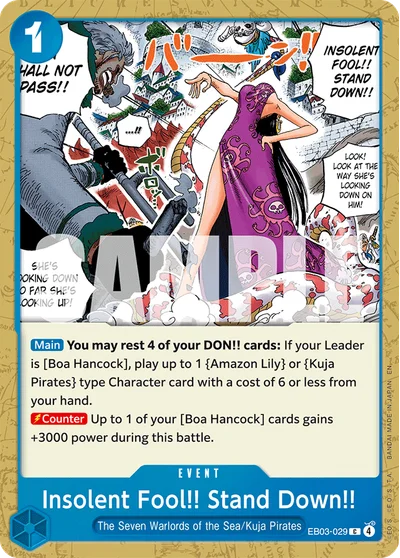 Insolent Fool!! Stand Down!! 029 EB03 One Piece TCG Card